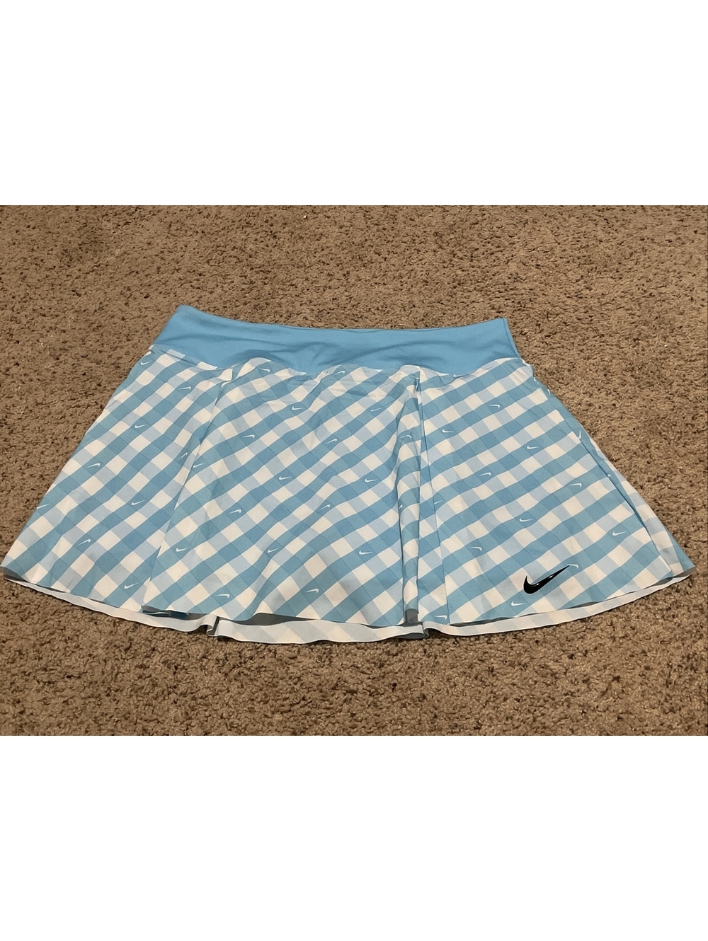 NIKE Women's Dri-FIT Club Printed Tennis Skort NWT Baltic Blue / White SIZE: XL